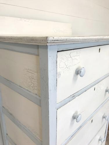 Crackle Blue and White Chest of Drawers